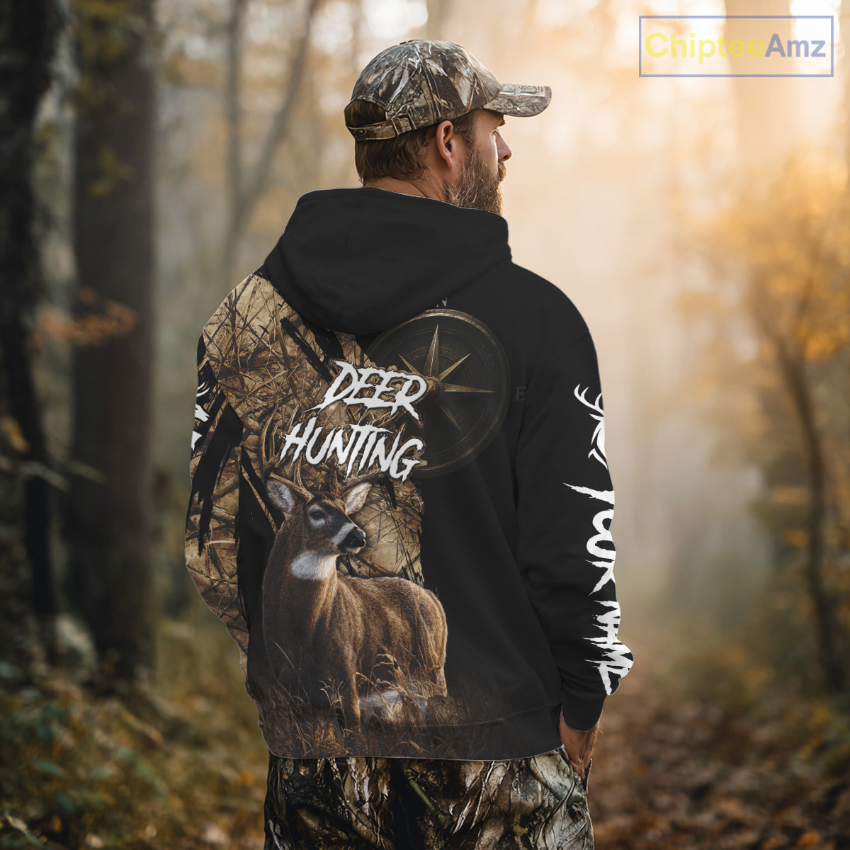 Custom Deer Hunting Shirt with Compass Design, Best for Hunting Season NHT287