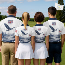 Load image into Gallery viewer, Personalized America 250 Womens Golf Polo Shirt – Patriotic Eagle USA 250Th Anniversary Apparel NHT1032