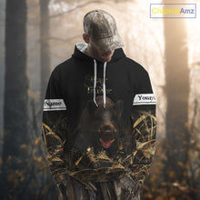 Load image into Gallery viewer, Boar Hunting Black Grown Camo 3D Shirt For Hunting Season Hunting Clothes For Hunters NHT113