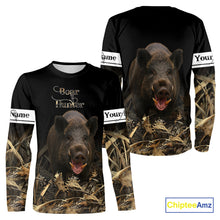 Load image into Gallery viewer, Boar Hunting Black Grown Camo 3D Shirt For Hunting Season Hunting Clothes For Hunters NHT113