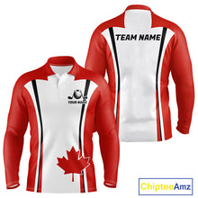 Load image into Gallery viewer, Personalized Canada Flag Mens Golf Shirts Golf Polo Shirts For Men Patriotic Golf Tops NHT734