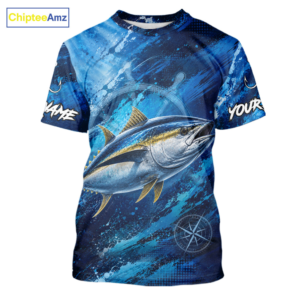 Custom Tuna Fishing Jersey with bold tuna graphic and short sleeve performance fit.