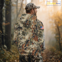 Load image into Gallery viewer, Boar Hunting Shirt Camo Custom Name American Flag Skull Hunting Clothes For Hunters NHT159