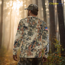 Load image into Gallery viewer, Boar Hunting Shirt Camo Custom Name American Flag Skull Hunting Clothes For Hunters NHT159