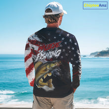 Load image into Gallery viewer, American Flag Walleye Fishing Shirt For Men, Personalized Walleye Fishing Apparel