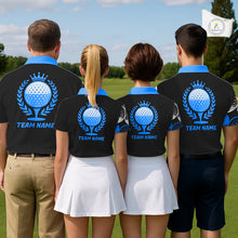 Load image into Gallery viewer, Golf Balls Blue Pattern Mens Golf Polo Shirts Custom Golf Apparel For Familly Team Shirt NHT707