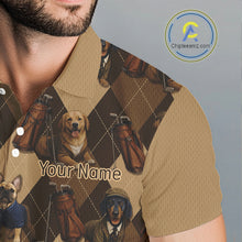 Load image into Gallery viewer, Funny Dog Pattern Golf Polo Shirt For Team, Best Golf Dog Custom Pet For Golf Lovers NHT566