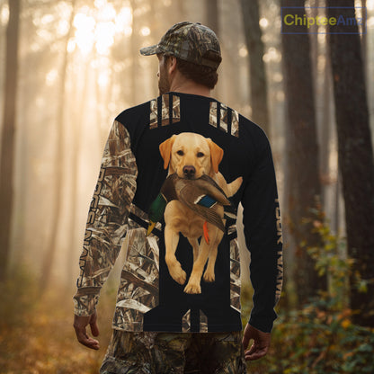 Personalized Yellow Lab Duck Hunting Custom Name All Over Print Shirt, Duck Hunting Gifts NHT241