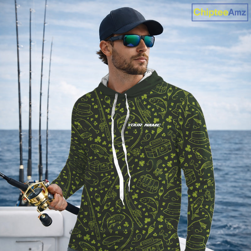 Fishing Shirt Long Sleeve, Patrick Day Fishing Jersey Personalized Name, Team Name NHT426