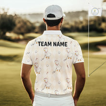 Load image into Gallery viewer, Personalized Argyle Funny Duck Pattern Polo Shirt - Custom Golf Team Gift