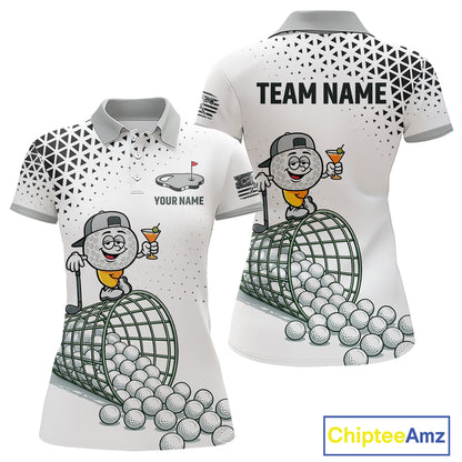 Funny Custom Womens Golf Polo Shirt, Personalized Drinking Golf Jersey, Custom Golf Outfit For Familly Team Shirt NHT697