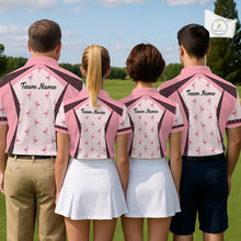 Load image into Gallery viewer, Custom  Womens Flamingo Golf Polo, Personalized Pink Flamingo Golf Shirt With Name, Gift For Golfer NHT705