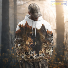 Load image into Gallery viewer, Beautiful Wild Boar Hunting Camouflage Custom Name Shirts for Hunter Gift For Hunter NHT102