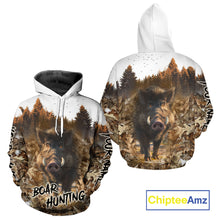 Load image into Gallery viewer, Beautiful Wild Boar Hunting Camouflage Custom Name Shirts for Hunter Gift For Hunter NHT102