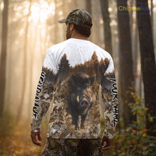 Load image into Gallery viewer, Beautiful Wild Boar Hunting Camouflage Custom Name Shirts for Hunter Gift For Hunter NHT102