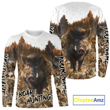 Load image into Gallery viewer, Beautiful Wild Boar Hunting Camouflage Custom Name Shirts for Hunter Gift For Hunter NHT102