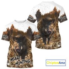 Load image into Gallery viewer, Beautiful Wild Boar Hunting Camouflage Custom Name Shirts for Hunter Gift For Hunter NHT102