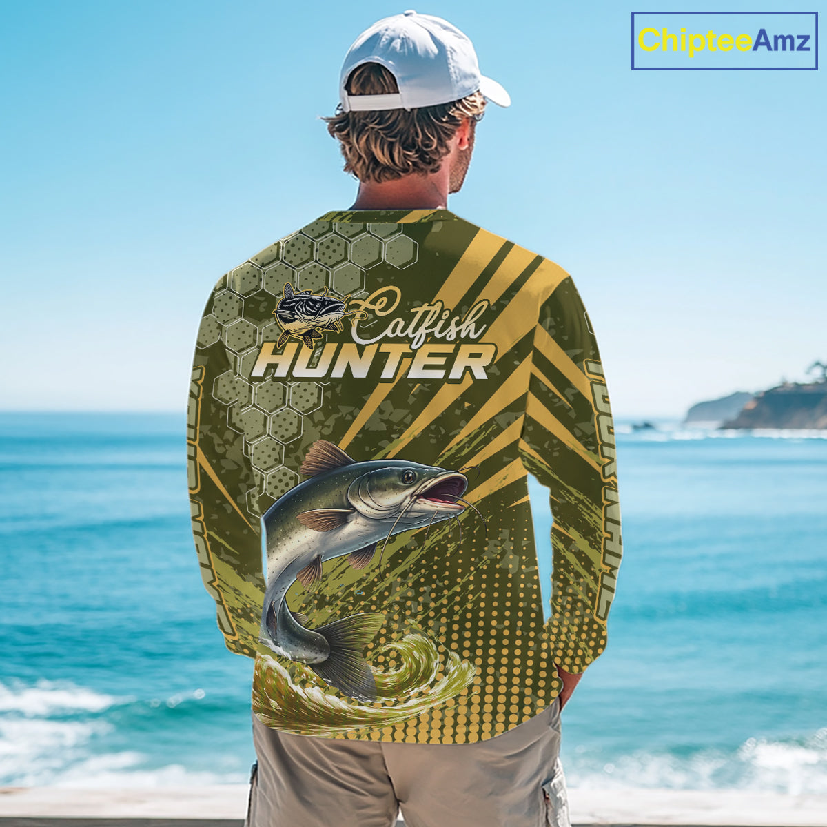 Personalized Catfish Long Sleeve Fishing Shirts, Catfish Fishing Jerseys For Men NHT522