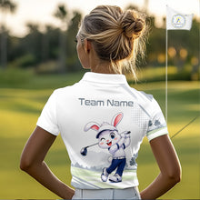 Load image into Gallery viewer, Custom Bunny Golf Polo Shirt – Personalized Rabbit Golf Shirt, Funny Golfer Gift For Women's 