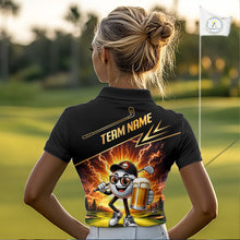 Load image into Gallery viewer, Funny Golf Ball Womens Golf Polo Shirts Custom Golf And Beer Golf Apparel For Golfer NHT899