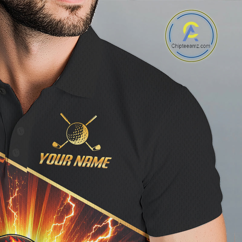 Funny Golf Ball Mens Golf Polo Shirts Custom Golf And Beer Golf Apparel For Golfer NHT899