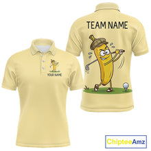 Load image into Gallery viewer, Funny Banana Mens Golf Polo Shirt, Custom Golf Polo For Men, Golf Jersey For Golf Lovers NHT906