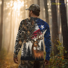 Load image into Gallery viewer, Best Custom Deer Hunting Shirt 3D Camo with Texas Flag &amp; Big Buck Personalized Hunting Gifts NHT34