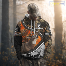 Load image into Gallery viewer, Best Deer Hunting Shirt Orange Brown Camo 3D Custom Name, Season Deer Hunting, Hunting Gifts NHT136