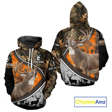 Load image into Gallery viewer, Best Deer Hunting Shirt Orange Brown Camo 3D Custom Name, Season Deer Hunting, Hunting Gifts NHT136