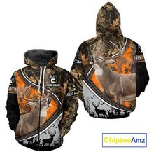 Load image into Gallery viewer, Best Deer Hunting Shirt Orange Brown Camo 3D Custom Name, Season Deer Hunting, Hunting Gifts NHT136