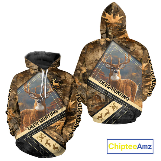 Deer Buck Custom Name 3D All Over Printed Shirts, Best Deer Hunting Season NHT372