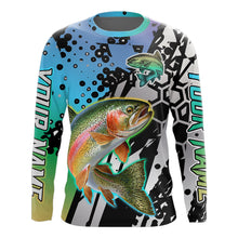 Load image into Gallery viewer, Rainbow Trout Custom Long Sleeve Performance Fishing Shirts For Men, Trout Fishing Jersey  NHT480