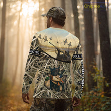 Load image into Gallery viewer, Duck Hunting 3D Waterfowl Camo Grim Reaper Black Labrador Retriever Shirt Hunting Gift NHT202