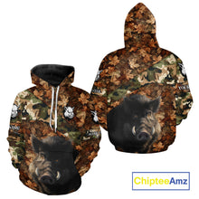 Load image into Gallery viewer, Personalized Name Boar Hunting Camouflage 3D All Over Printed Shirt, Boar Hunting Shirt NHT101