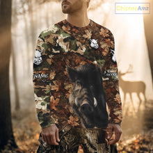 Load image into Gallery viewer, Personalized Name Boar Hunting Camouflage 3D All Over Printed Shirt, Boar Hunting Shirt NHT101