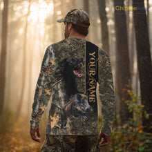 Load image into Gallery viewer, Wild Boar Hunting Shirt Forest Camo With Dog Custom Name Hunting Clothes Gifts for Hunter NHT111