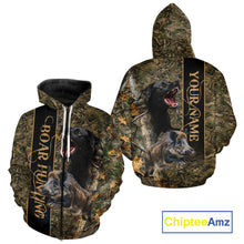 Load image into Gallery viewer, Wild Boar Hunting Shirt Forest Camo With Dog Custom Name Hunting Clothes Gifts for Hunter NHT111