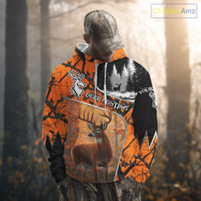 Load image into Gallery viewer, Beautiful Deer hunting Orange Camouflage custom Name Full printing Shirts Gifts For Men NHT39