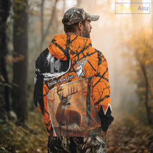 Load image into Gallery viewer, Beautiful Deer hunting Orange Camouflage custom Name Full printing Shirts Gifts For Men NHT39