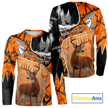 Load image into Gallery viewer, Beautiful Deer hunting Orange Camouflage custom Name Full printing Shirts Gifts For Men NHT39