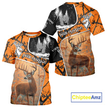 Load image into Gallery viewer, Beautiful Deer hunting Orange Camouflage custom Name Full printing Shirts Gifts For Men NHT39