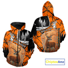 Load image into Gallery viewer, Beautiful Deer hunting Orange Camouflage custom Name Full printing Shirts Gifts For Men NHT39