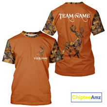 Load image into Gallery viewer, Best Deer Hunting Orange Camouflage Custom Name 3D All-Over Printed Shirt, Deer Hunting Gifts NHT51