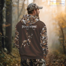 Load image into Gallery viewer, Best Deer Hunting Brown Camouflage Custom Name 3D All-Over Printed Shirt, Deer Hunting Gifts NHT52