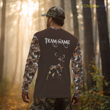 Load image into Gallery viewer, Best Deer Hunting Brown Camouflage Custom Name 3D All-Over Printed Shirt, Deer Hunting Gifts NHT52