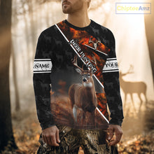 Load image into Gallery viewer, Best Whitetail Deer Hunting Shirt Custom Name Black Orange Camo Gift For Hunters Hunting Gift NHT53