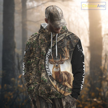 Load image into Gallery viewer, Beautiful Deer Hunting Shirt Forest Camo 3D Print Custom Name Team Name For Deer Hunters NHT56