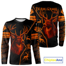 Load image into Gallery viewer, Black Orange Deer Hunting Shirt Personalized Custom Name 3D Full Print For Deer Hunters NHT57