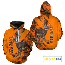 Load image into Gallery viewer, Deer Hunting 3D Orange Camo Shirt Custom Name Perfect Gift for Hunters NHT13