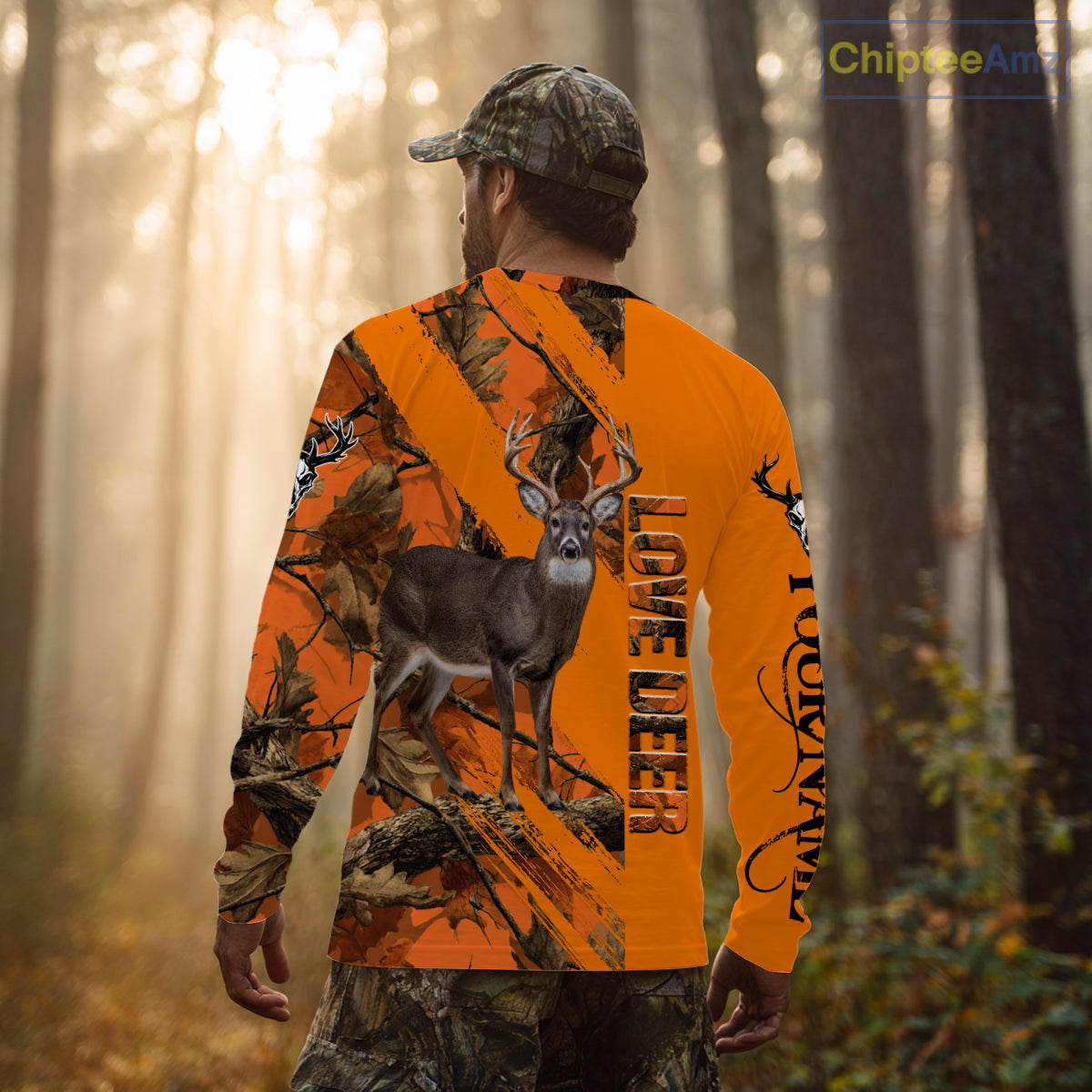 Deer Hunting 3D Orange Camo Shirt Custom Name Perfect Gift for Hunters NHT13
